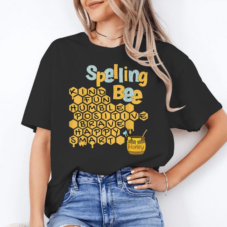 Spelling Bee Kind Positive Kindness Women Teacher Women's T-Shirt