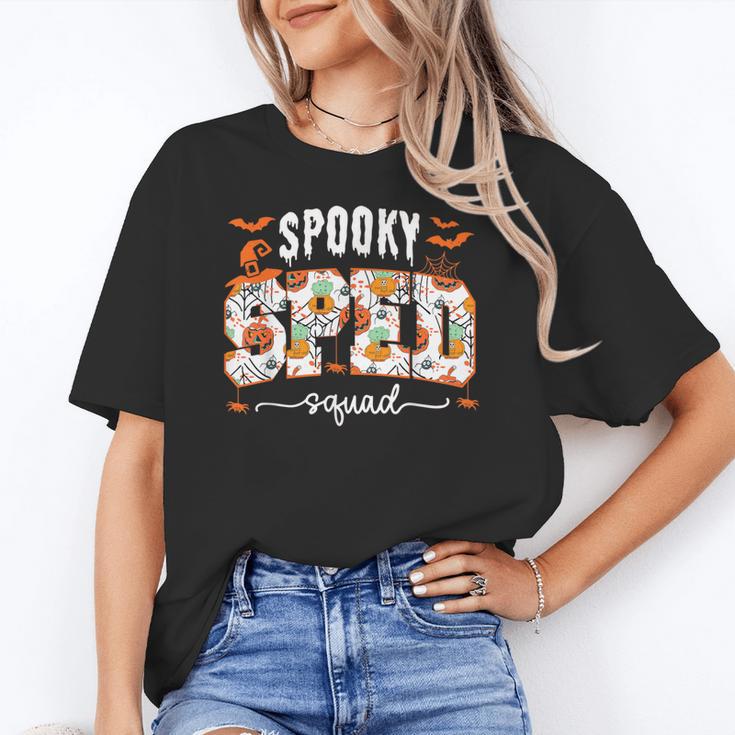 Spooky SPED Squad Special Education Teacher Halloween Ghost Women's T-Shirt