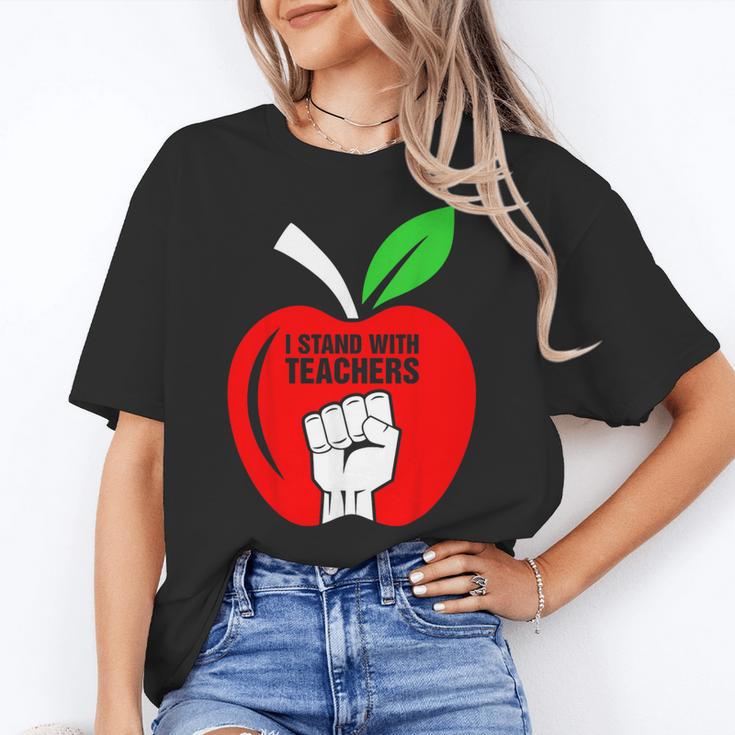 I Stand With Teachers Tshirt Women's T-Shirt