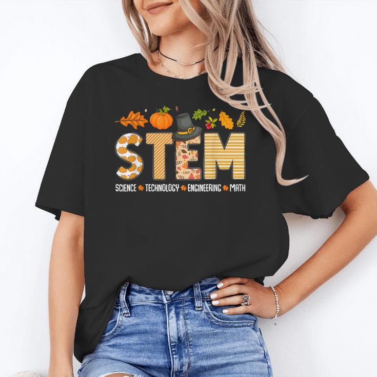 STEM Teacher Thanksgiving Grateful Educator Science Class Women's T-Shirt