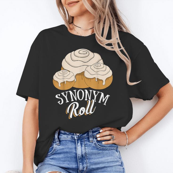 Synonym Roll Teacher And Grammar Geeks Pun For Men Women Kids Women's T-Shirt