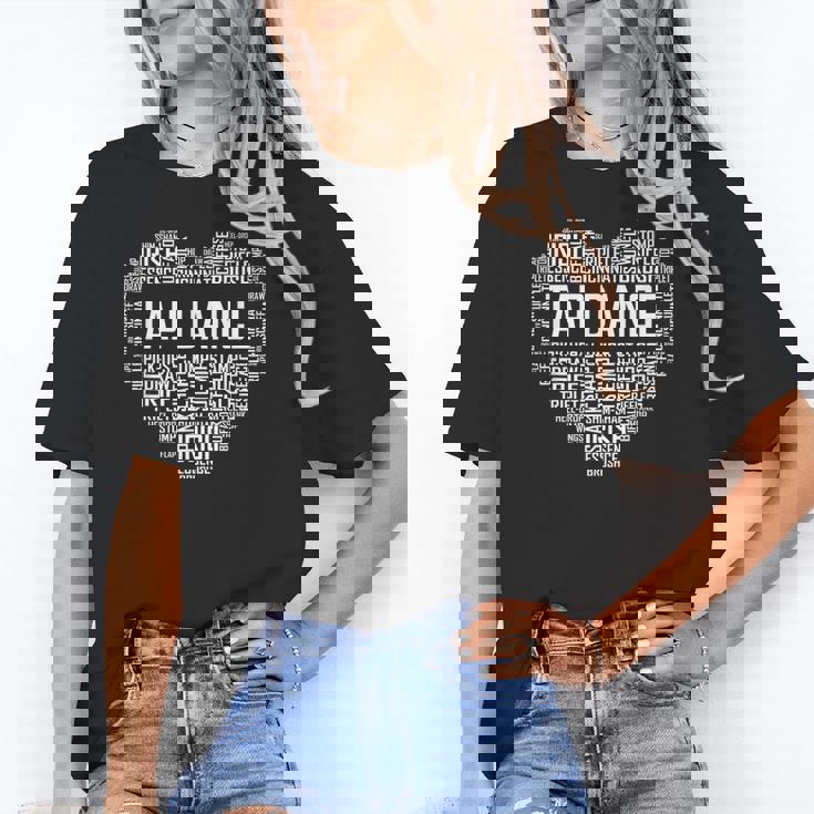 Tap Dance Heart Lover Tap Dancer Dancing Teacher For Men Women Girls Kids Women&#x27;s T-Shirt