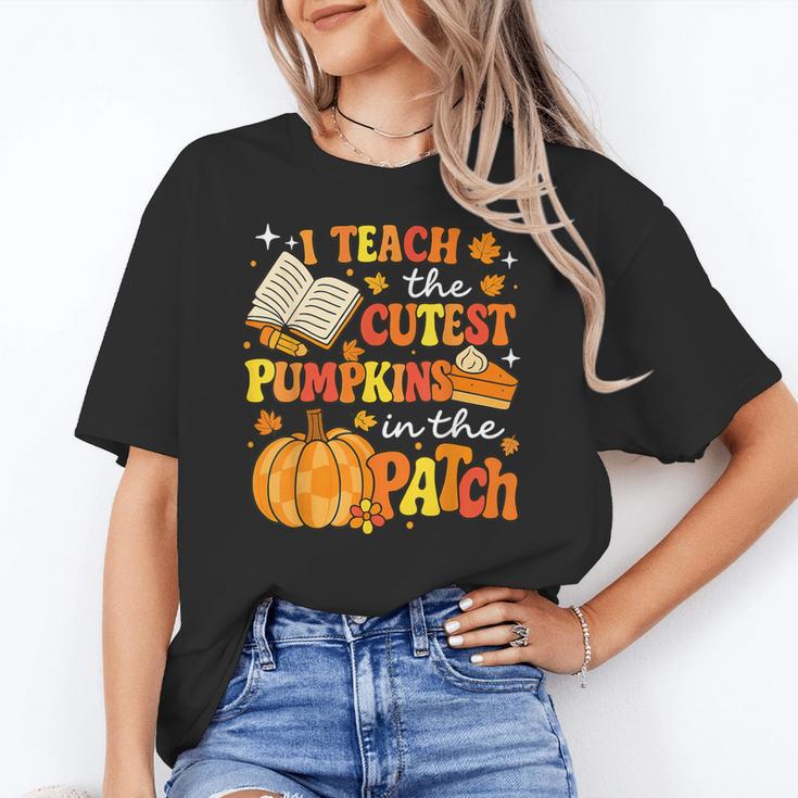 I Teach The Coolest Pumpkins In The Patch Teacher Halloween Women's T-Shirt