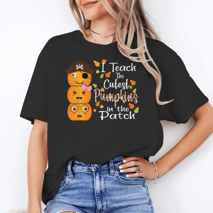 I Teach The Cutest Pumpkins Halloween Shirt For Teachers Women's T-Shirt