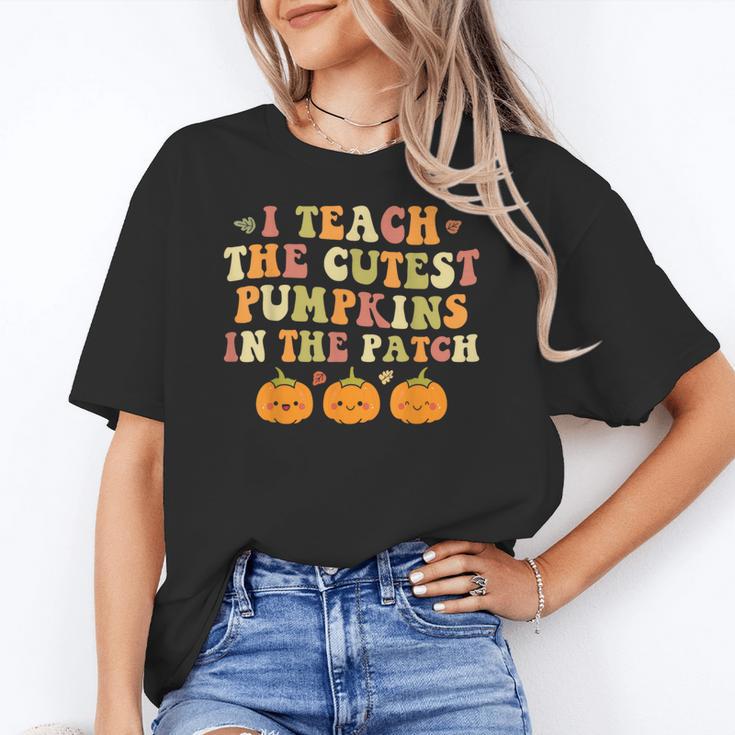 I Teach The Cutest Pumpkins In The Patch Fall Season Teacher Women's T-Shirt