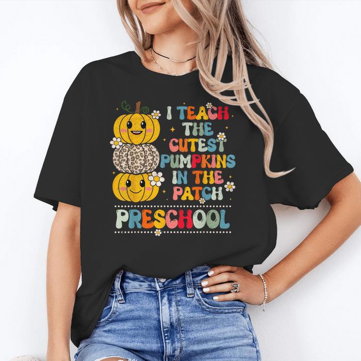 I Teach The Cutest Pumpkins Preschool Teacher Halloween Women's T-Shirt
