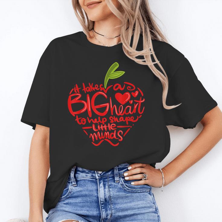 Teacher Day T Shirt Appreciation Day Apple Teach Learn Women's T-Shirt