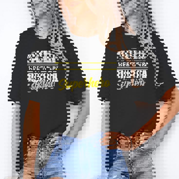 Teacher Educational Superhero School Teachers Women&#x27;s T-Shirt