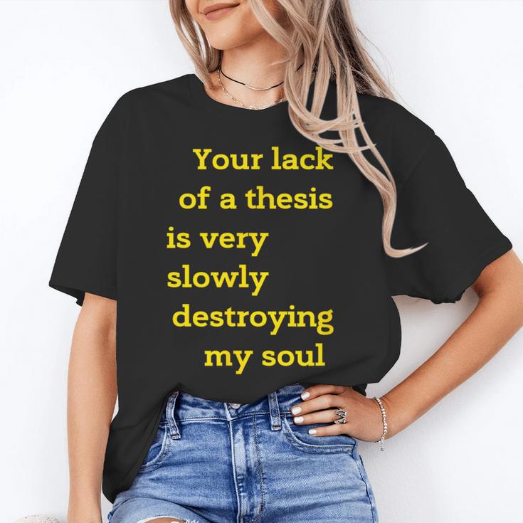 Teacher Or Professor Essay Thesis Writing Joke For Men Women Women's T-Shirt