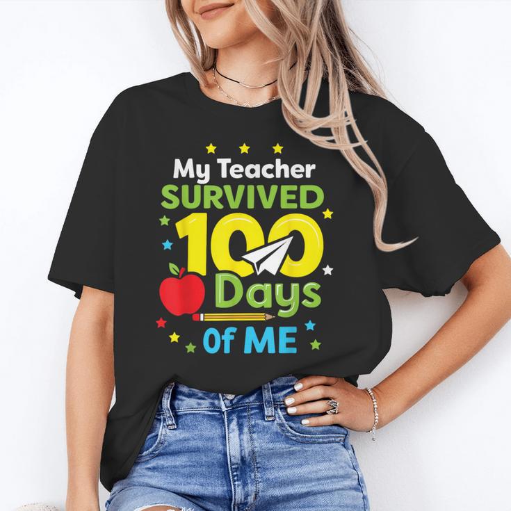 My Teacher Survived 100 Days Of Me Women's T-Shirt