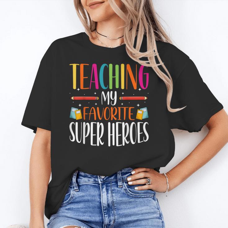 Teaching My Favorite Superheros Men Women SPED Teacher Women's T-Shirt