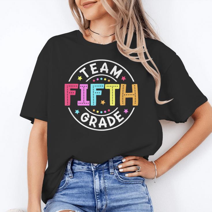 Team Fifth Grade Teacher Back To School 5th Grade Squad Kids Women's T-Shirt