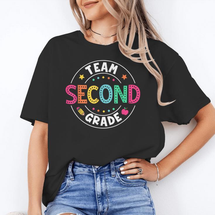 Team Second Grade Teacher Back To School 2nd Grade Squad Women's T-Shirt