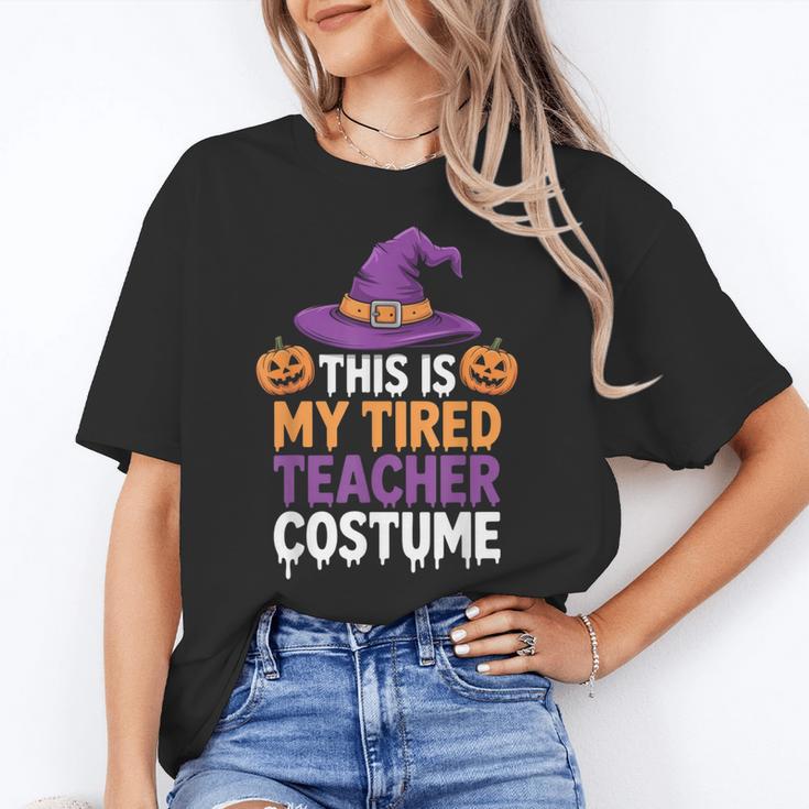 This Is My Tired Teacher Costume Halloween Women's T-Shirt