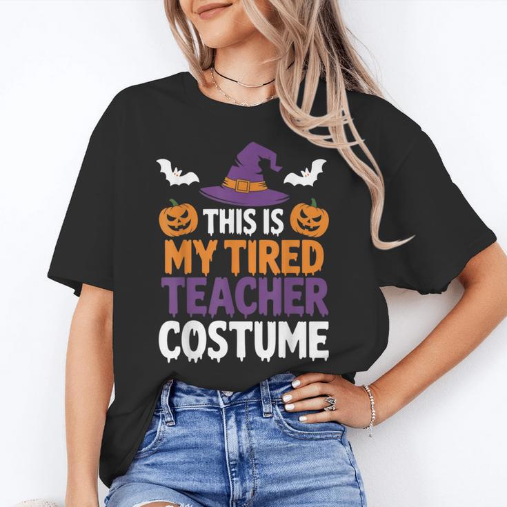 Tired Teacher Costume For Humor Halloween Women's T-Shirt