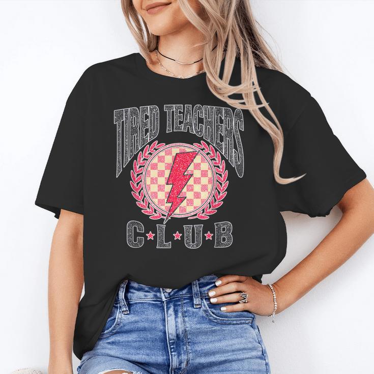 Tired Teachers Club Study Lover School Apparel Women's T-Shirt