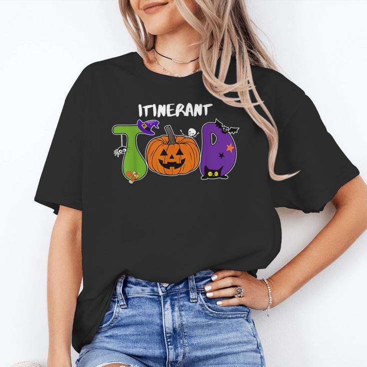 TOD Itinerant Teacher Of The Deaf Halloween ASL Interpreters Women's T-Shirt