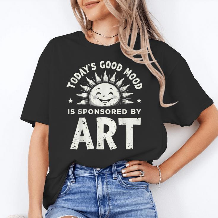 Today’s Good Mood Is Sponsored By Art Teacher Sun Tee Women's T-Shirt, trending gift Today’s Good Mood Is Sponsored By Art Teacher Sun Tee Women's T-Shirt, trending gift
