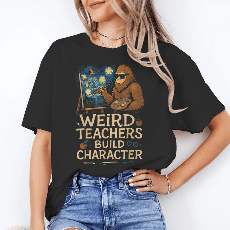 Weird Teachers Build Character Van Bigfoot Art Women's T-Shirt