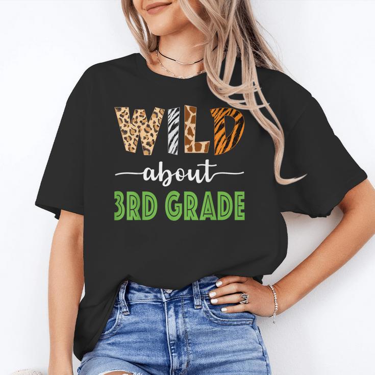 Wild About 3rd Grade Teacher Student Third Grade Zoo Safari Men Women Girls Kids Women's T-Shirt