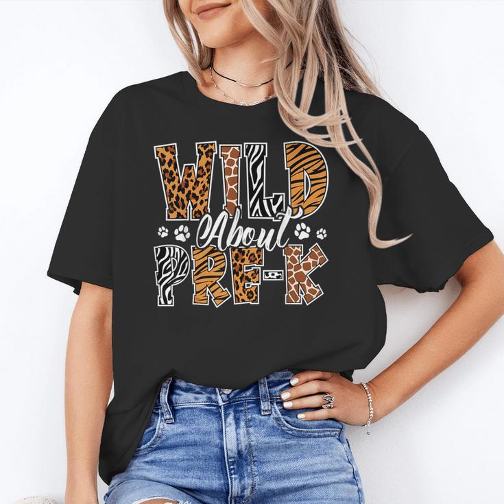 Wild About Pre-K Teacher Student First Day Of Kindergarten Women's T-Shirt