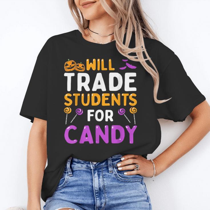 Will Trade Students For Candy Cute Halloween Costume Teacher For Men Women Kids Women's T-Shirt