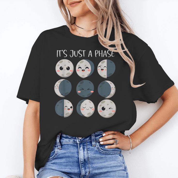 Women Science Teacher Moon Phases Scientist Back To School Women's T-Shirt