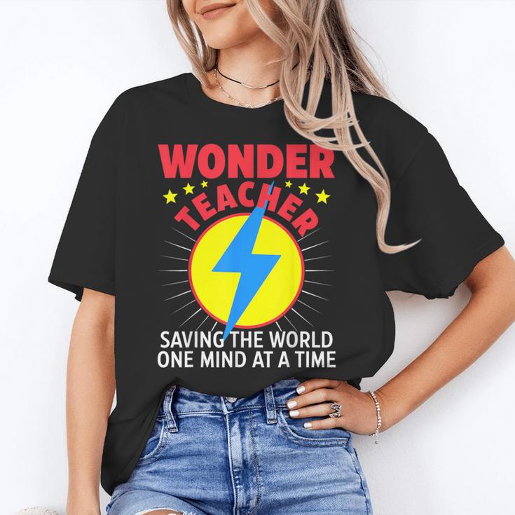 Wonder Teacher Costume Shirt Teacher Halloween Costume Men Women Women's T-Shirt