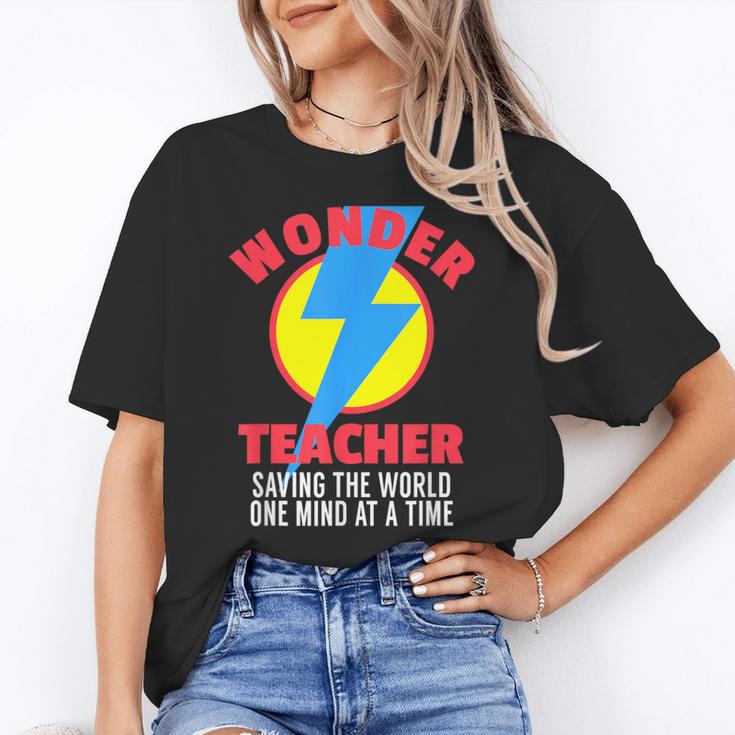 Wonder Teacher Costume Shirt Teacher Halloween Costume Tee Women's T-Shirt