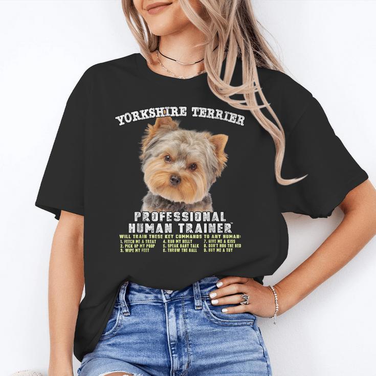 Yorkshire Terrier Yorkie Dog Professional Human Trainer Women's T-Shirt