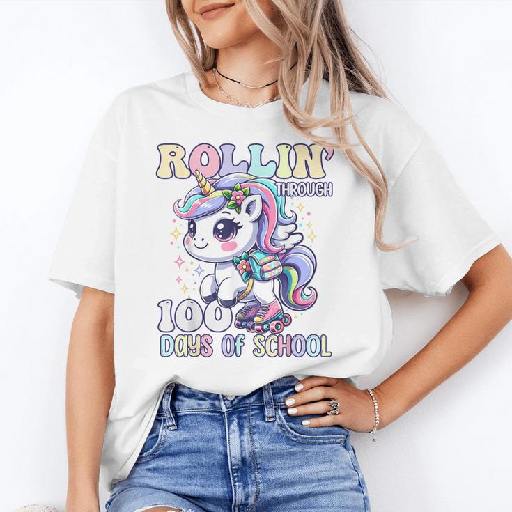 100 Days Of School Girls Teacher 100th Day Unicorn Outfit Women's T-Shirt, trending gift 100 Days Of School Girls Teacher 100th Day Unicorn Outfit Women's T-Shirt, trending gift