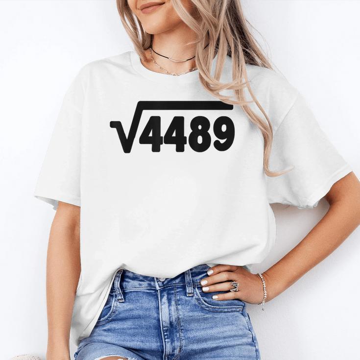 67 Meme Square Root 4489 Six Seven Slang Math Teacher Women's T-Shirt