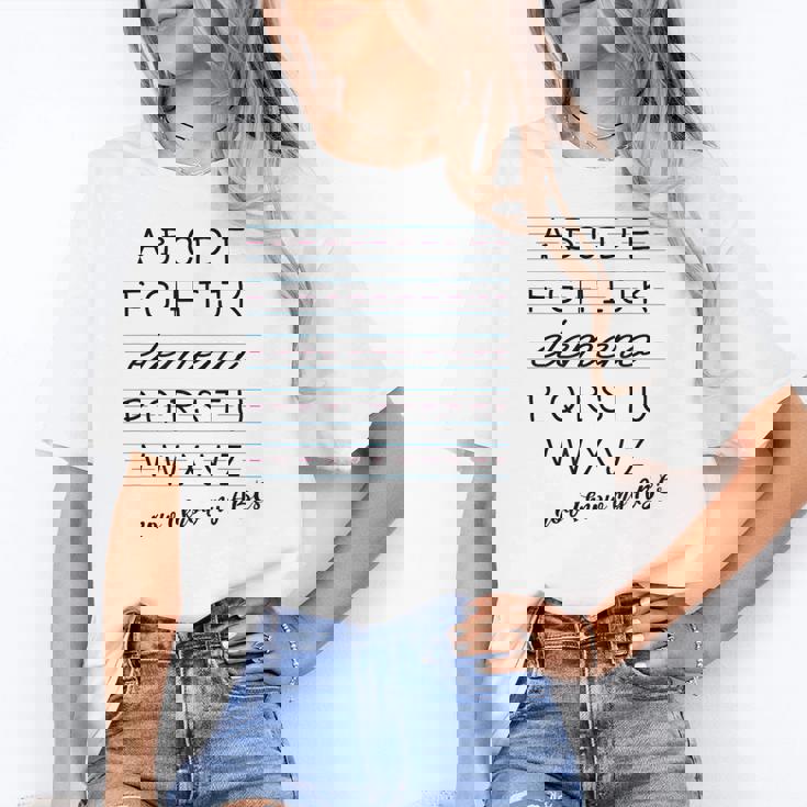 ABC Elemeno Shirt Alphabet Kindergarten Preschool Teacher Women&#x27;s T-Shirt