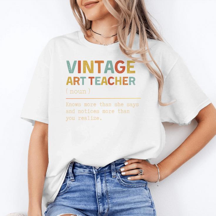Art Teacher Definition Back To School First Day Women's T-Shirt