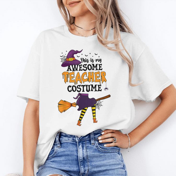 This Is My Awesome Teacher Costume Halloween Witch Women's T-Shirt