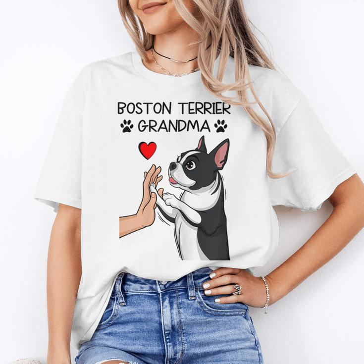 Boston Terrier Grandma Mother's Day Dog Mom Women's T-Shirt
