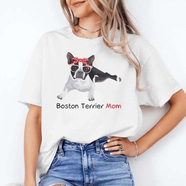 Boston Terrier Mom Bandana Boston Terrier Dog Women's T-Shirt