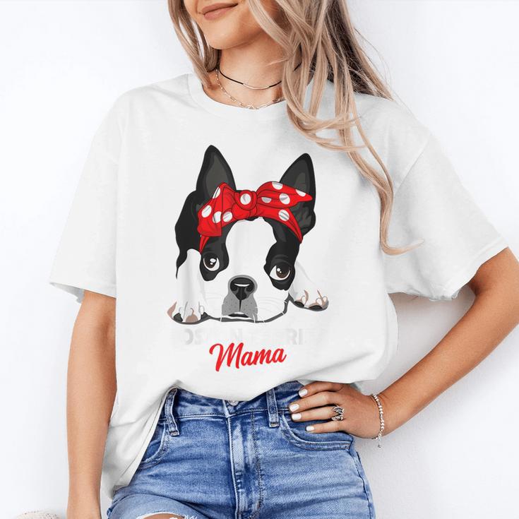 Boston Terrier Mum Dog Woman Idea Women's T-Shirt