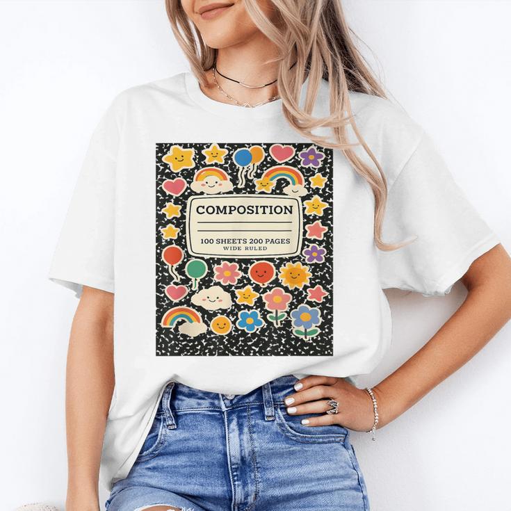 Composition Notebook Costume Teacher Matching Halloween Book Women's T-Shirt