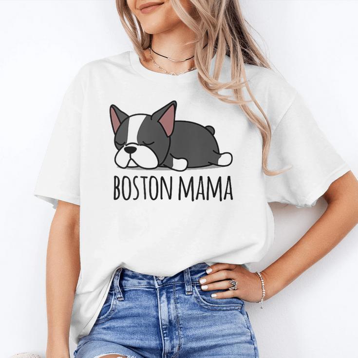 Cute Boston Terrier Boston Mama Women's T-Shirt