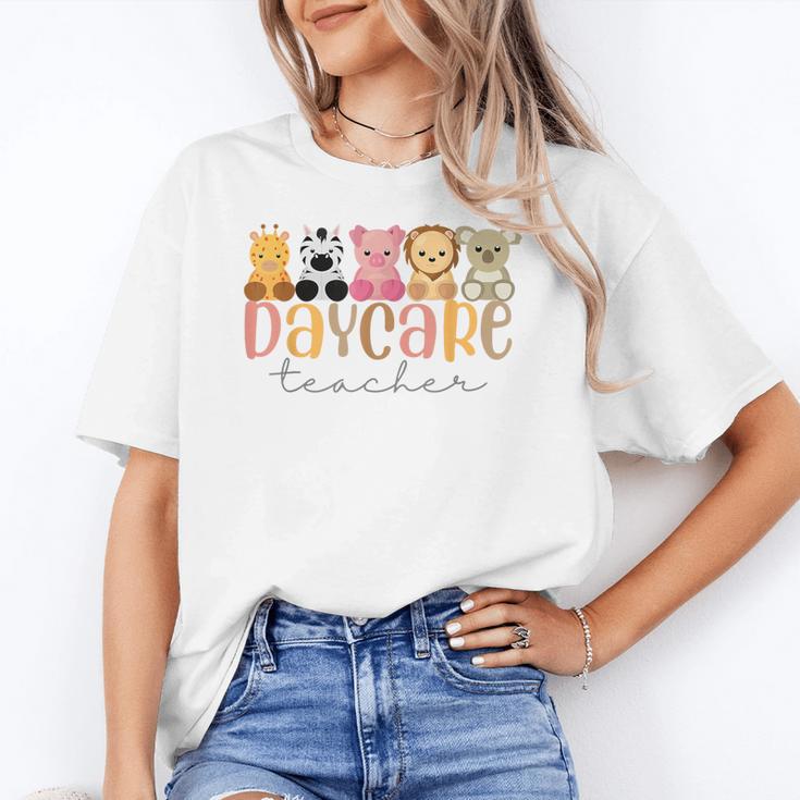 Daycare Teacher Animals Daycare Provider Back To School Women's T-Shirt