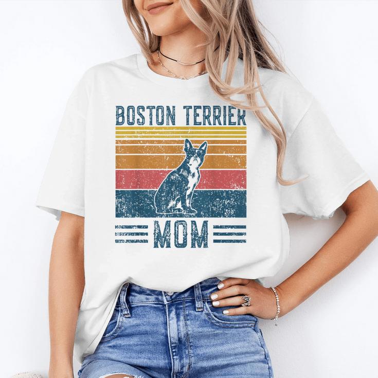 Dog Boston Terrier Mom Vintage Boston Terrier Mom Women's T-Shirt
