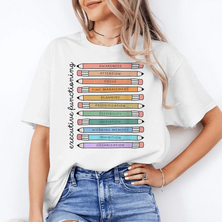 Executive Functioning Skills Back To School Sped Teacher SLP Women's T-Shirt