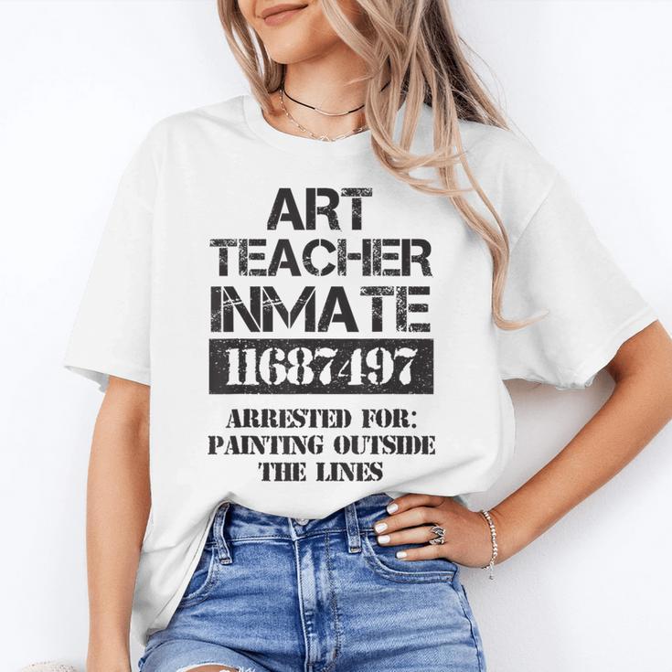 Halloween Art Teacher Prisoner Costume Women's T-Shirt