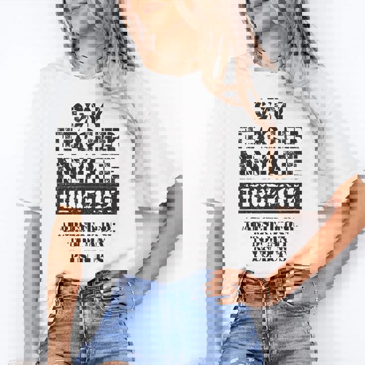 Halloween Gym Teacher Prisoner Costume Women&#x27;s T-Shirt