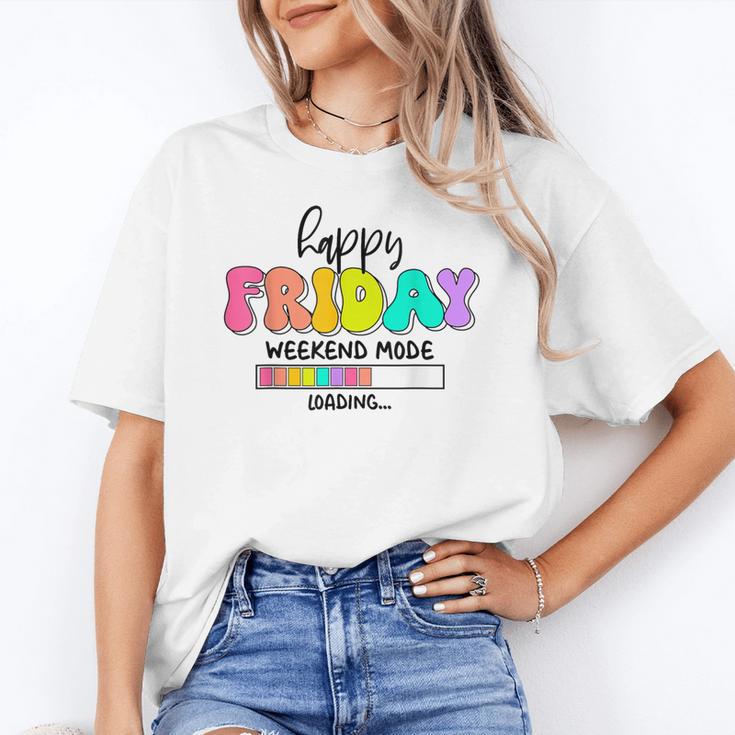 Happy Friyay Teacher School Friday Weekend Vibes Women's T-Shirt