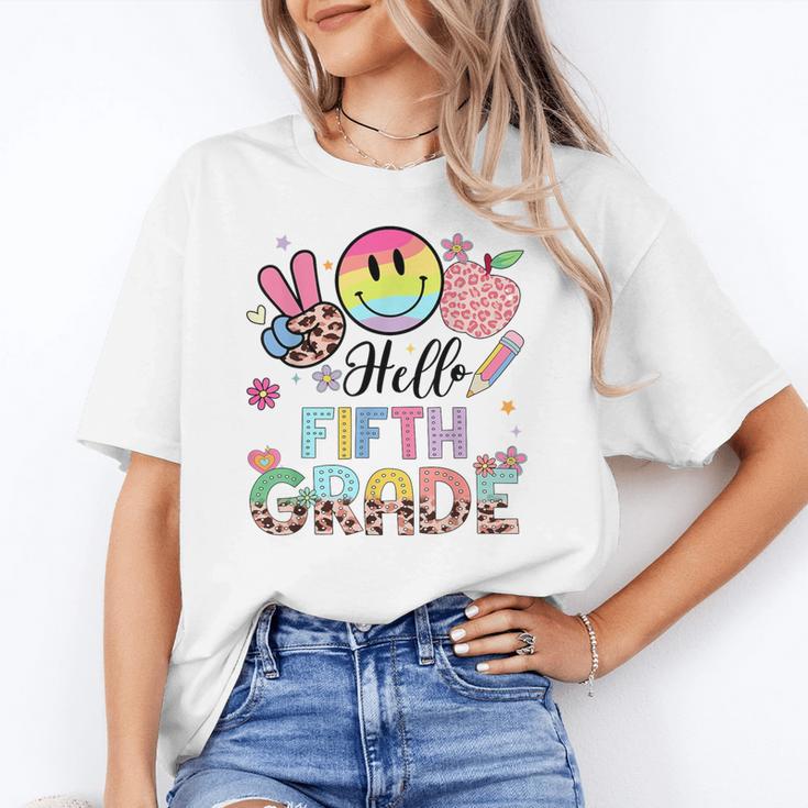 Hello 5th Grade Boy Girl Teacher Back To School 5th Grade Women's T-Shirt