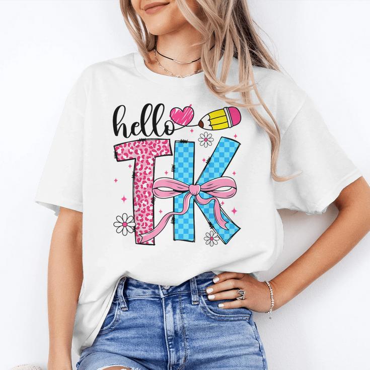 Hello TK Transitional Kindergarten Back To School Teacher Women's T-Shirt