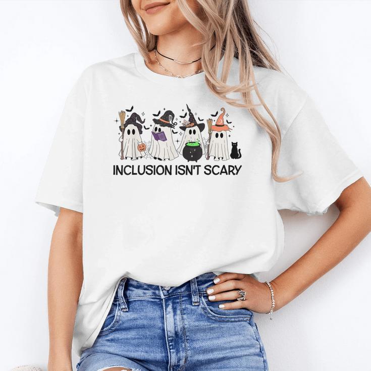 Inclusion Isn't Scary Boo Ghost Halloween Sped Teacher Women's T-Shirt