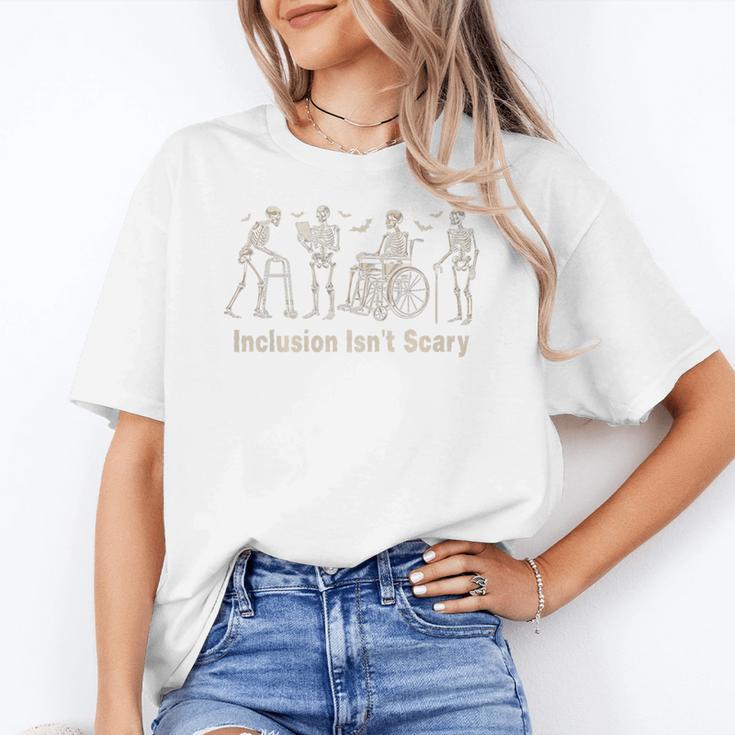 Inclusion Isn't Scary Skeleton Halloween Sped Teacher Premium Tri-Blend Women's T-Shirt